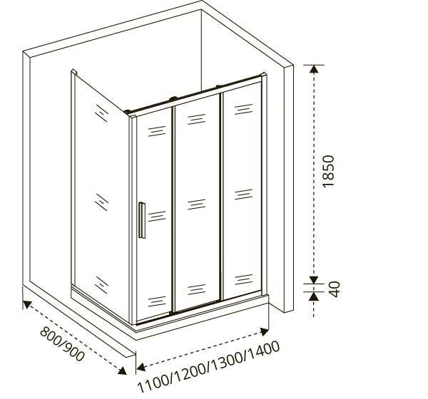 Душевой уголок Good door ORION WTW+SP 110x80 прозрачный купить в интернет-магазине Sanbest