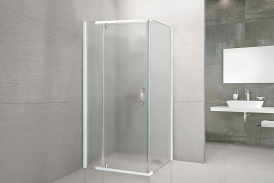 Душевой уголок Royal Bath HPVD RB1090HPVD-C 90х100 матовое стекло/профиль белый купить в интернет-магазине Sanbest