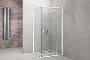 Душевой уголок Royal Bath HPVD RB100HPVD-T 100х100 прозрачное стекло/профиль белый купить в интернет-магазине Sanbest