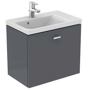 Тумба с раковиной Ideal Standard Connect Space 60 глянцевый серый для ванной в интернет-магазине Sanbest