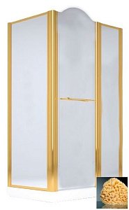 Душевой уголок Migliore Diadema 80x120x203 стекло прозрачное/профиль золото правый купить в интернет-магазине Sanbest