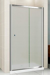 Душевая дверь Cezares PRATICO-BF-1-130-P-Cr стекло текстурное/профиль хром купить в интернет-магазине Sanbest