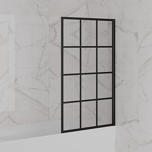 Шторка для ванны PAINI ScreenWT70G 70 стекло прозрачное/профиль черный купить в интернет-магазине Sanbest