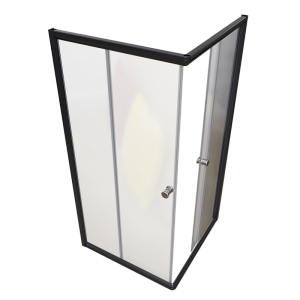 Душевой уголок Радомир Дрим 90х100 стекло прозрачное/профиль черный купить в интернет-магазине Sanbest