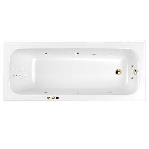 Гидромассажная ванна WhiteCross Vibe 170x70 SMART NANO белая/золото купить в интернет-магазине Sanbest