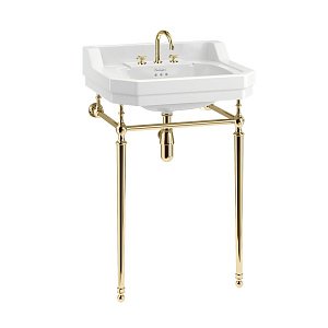 Консоль с раковиной Burlington Edwardian B4 3TH золото для ванной в интернет-магазине сантехники Sanbest
