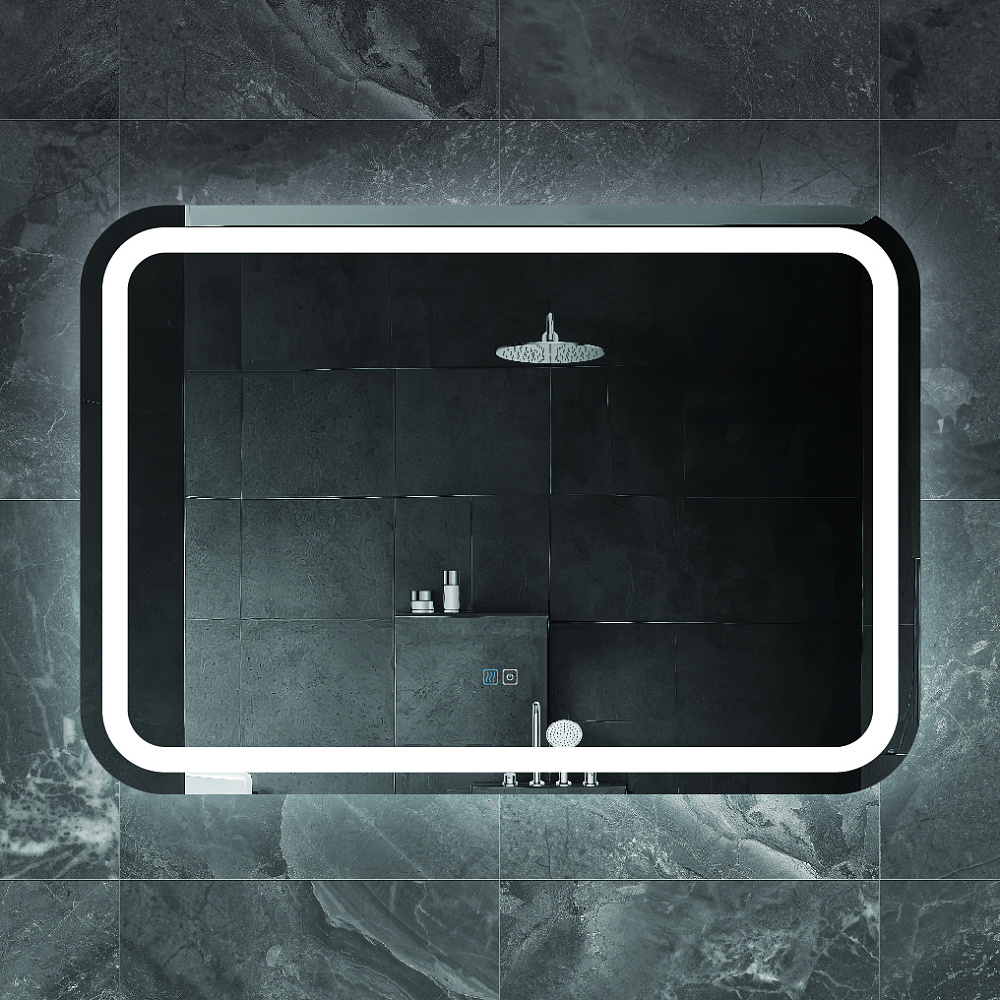 Зеркало с LED подстветкой Cezares STYLUS CZR-SPC-LED-TCH-WARM 100x70 в ванную от интернет-магазине сантехники Sanbest
