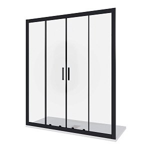 Душевая дверь Good Door COFE WTW-TD-150-C-B стекло прозрачное/профиль черный купить в интернет-магазине Sanbest