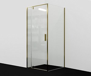 Душевой уголок WasserKRAFT Aisch 55P18 90х100 стекло прозрачное/профиль золото купить в интернет-магазине Sanbest