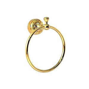 Полотенцедержатель-кольцо Magliezza Primavera 80309 золото купить в интернет-магазине сантехники Sanbest