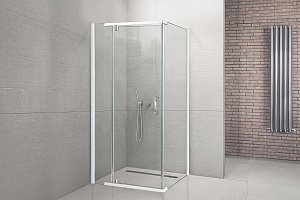 Душевой уголок Royal Bath HPVD RB80HPVD-T 80х80 прозрачное стекло/профиль белый купить в интернет-магазине Sanbest
