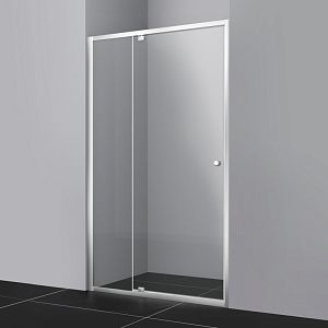 Душевая дверь WasserKRAFT Aula 11P13 110 стекло прозрачное/профиль хром купить в интернет-магазине Sanbest