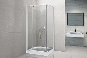 Душевой уголок Royal Bath HPV RB90HPV-T 90х90 прозрачное стекло/профиль белый купить в интернет-магазине Sanbest