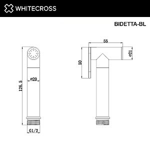 Гигиенический душ WhiteCross Y BIDETTA-BL черный купить в интернет-магазине сантехники Sanbest