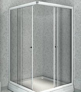 Душевой уголок Радомир Дрим 90х110 стекло прозрачное/профиль белый купить в интернет-магазине Sanbest