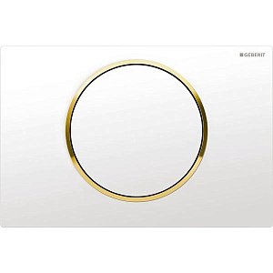 Кнопка для инсталляции Geberit Sigma 10 белая/золото купить в интернет-магазине сантехники Sanbest