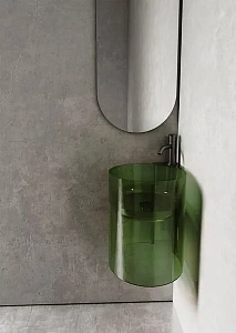 Раковина подвесная Abber Kristall AT2705Emerald зеленая прозрачная купить в интернет-магазине Sanbest
