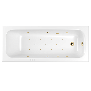 Гидромассажная ванна WhiteCross Vibe 170x70 RELAX белая/золото купить в интернет-магазине Sanbest