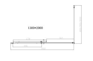 Душевой уголок Vincea DICE VSR-4D8013CL 130x80 хром/прозрачный купить в интернет-магазине Sanbest