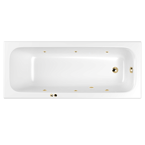 Гидромассажная ванна WhiteCross Vibe 170x70 SOFT белая/золото купить в интернет-магазине Sanbest