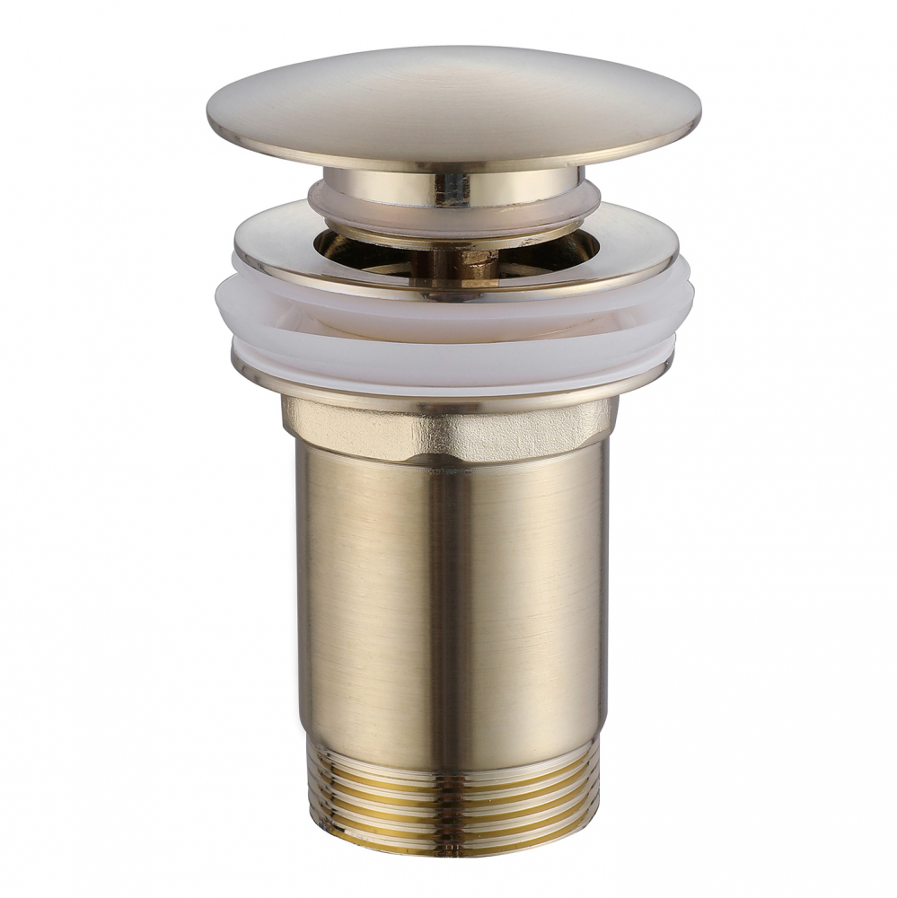 Донный клапан с переливом Abber Bequem AF0009G золото матовое купить в интернет-магазине сантехники Sanbest