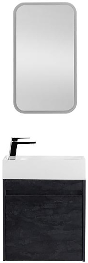 Тумба с раковиной Art&Max Family-M 50 с дверцей, угольный камень для ванной в интернет-магазине Sanbest