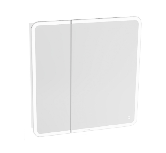 Зеркальный шкаф Grossman АДЕЛЬ 80 правый белый в ванную от интернет-магазине сантехники Sanbest