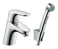 Смеситель для раковины с гигиеническим душем Hansgrohe Focus E2 31926000 купить в интернет-магазине сантехники Sanbest