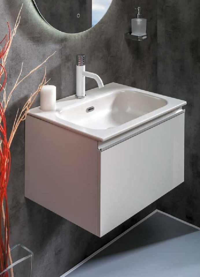 Тумба с раковиной Armadi Art Vallessi 60 белая для ванной в интернет-магазине Sanbest