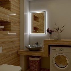 Зеркало с подсветкой ART&MAX MONZA 60x80 в ванную от интернет-магазине сантехники Sanbest