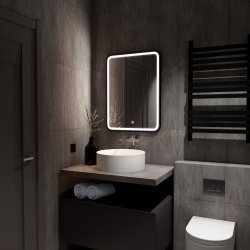 Зеркало с подсветкой ART&MAX GENOVA 90x80 в ванную от интернет-магазине сантехники Sanbest