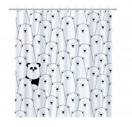 Текстильная шторка для ванной FIXSEN PANDA FX-2501 купить в интернет-магазине сантехники Sanbest