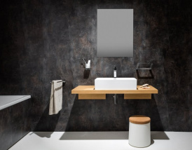 Столешница с раковиной Ravak L 80x55x5 дуб для ванной в интернет-магазине сантехники Sanbest