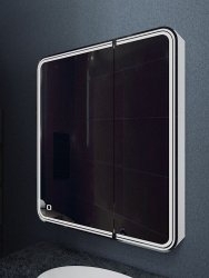 Зеркальный шкаф с подсветкой Art&Max VERONA AM-Ver-800-800-2D-DS-F в ванную от интернет-магазине сантехники Sanbest