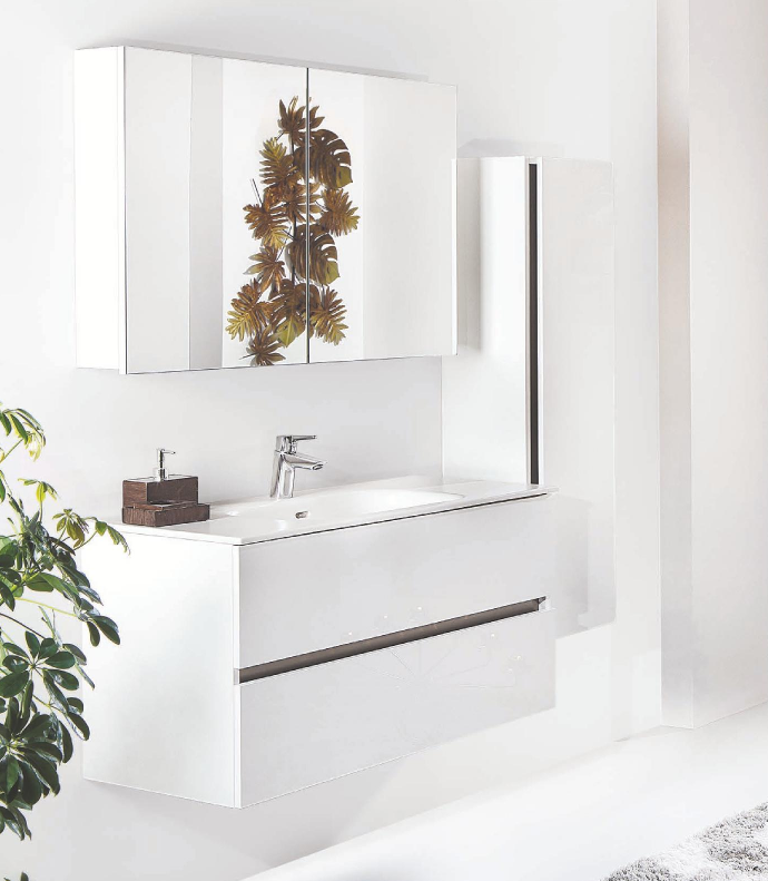 Зеркальный шкаф Armadi Art Vallessi белый глянец 80 в ванную от интернет-магазине сантехники Sanbest