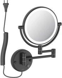 Зеркало косметические с подсветкой Aquatek AQ4915MB черное матовое купить в интернет-магазине сантехники Sanbest