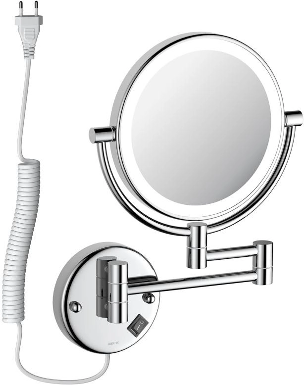 Зеркало косметические с подсветкой Aquatek AQ4915CR хром купить в интернет-магазине сантехники Sanbest