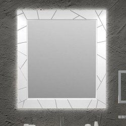 Зеркало Опадирис Луиджи 90 белый матовый в ванную от интернет-магазине сантехники Sanbest