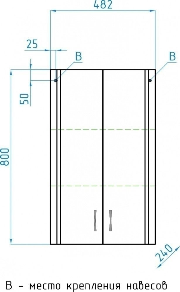 Шкаф подвесной  Style Line Эко Стандарт 48 для ванной в интернет-магазине сантехники Sanbest