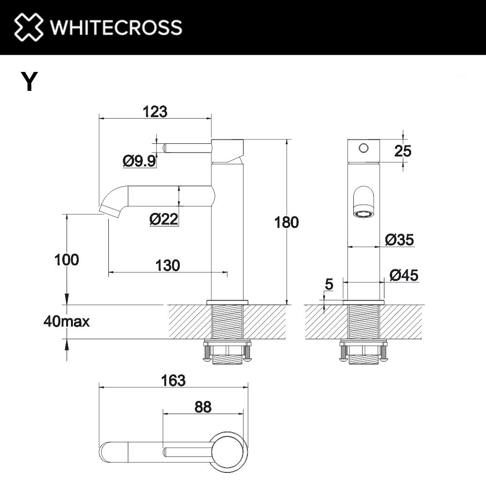 Смеситель для раковины WhiteCross Y Y1211CR хром купить в интернет-магазине сантехники Sanbest