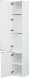 Шкаф-пенал Aquanet Гласс 35 белый для ванной в интернет-магазине сантехники Sanbest