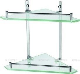 Полка стеклянная угловая Aquanet 264918 купить в интернет-магазине сантехники Sanbest
