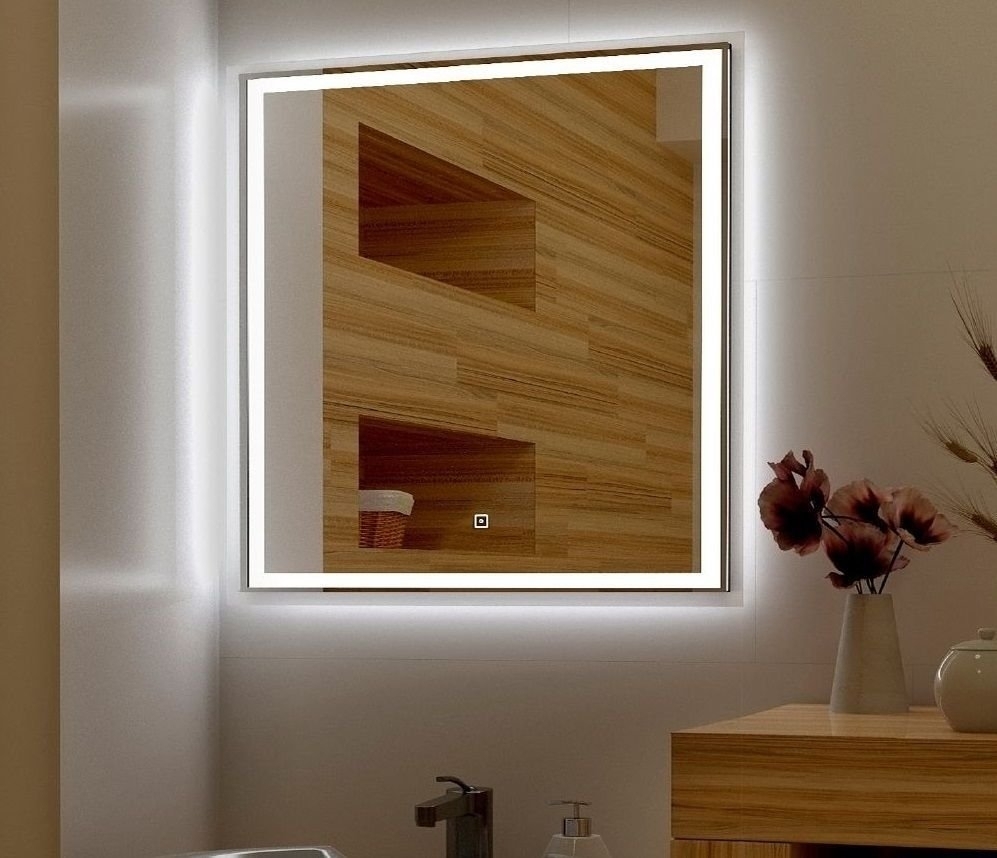 Зеркало с подсветкой ART&MAX MONZA 80x80 в ванную от интернет-магазине сантехники Sanbest