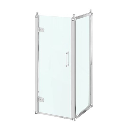 Душевой уголок Burlington с распашной дверью 90x80 стекло прозрачное/профиль хром купить в интернет-магазине Sanbest