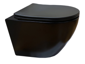Унитаз подвесной CeruttiSpa SELLA Aria MB CT9160 черный матовый купить в интернет-магазине Sanbest