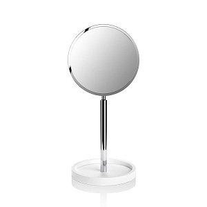 Косметическое зеркало DECOR WALTHER STONE KSA белый матовый, хром купить в интернет-магазине сантехники Sanbest