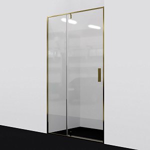 Душевая дверь WasserKRAFT Aisch 55P05 120 стекло прозрачное/профиль золото купить в интернет-магазине Sanbest
