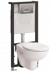 Унитаз комплект VitrA Normus 9773B003-7200 кнопка хром купить в интернет-магазине Sanbest