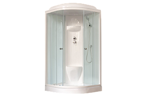 Душевая кабина Royal Bath RB100HK6-WT 100x100 профиль белый/стекло прозрачное купить в интернет-магазине Sanbest