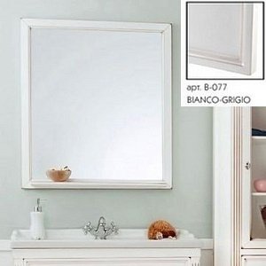 Зеркало с полкой Caprigo Albion 80-100 Серое в ванную от интернет-магазине сантехники Sanbest